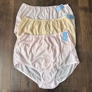 3 Pair VTG Dixie Belle Nylon Size 13 Granny Scalloped Pantie Pink 719‎ Velrose